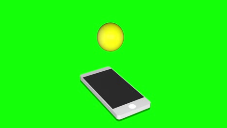 Smirk-3D-Emoji-on-Smartphone-green-screen